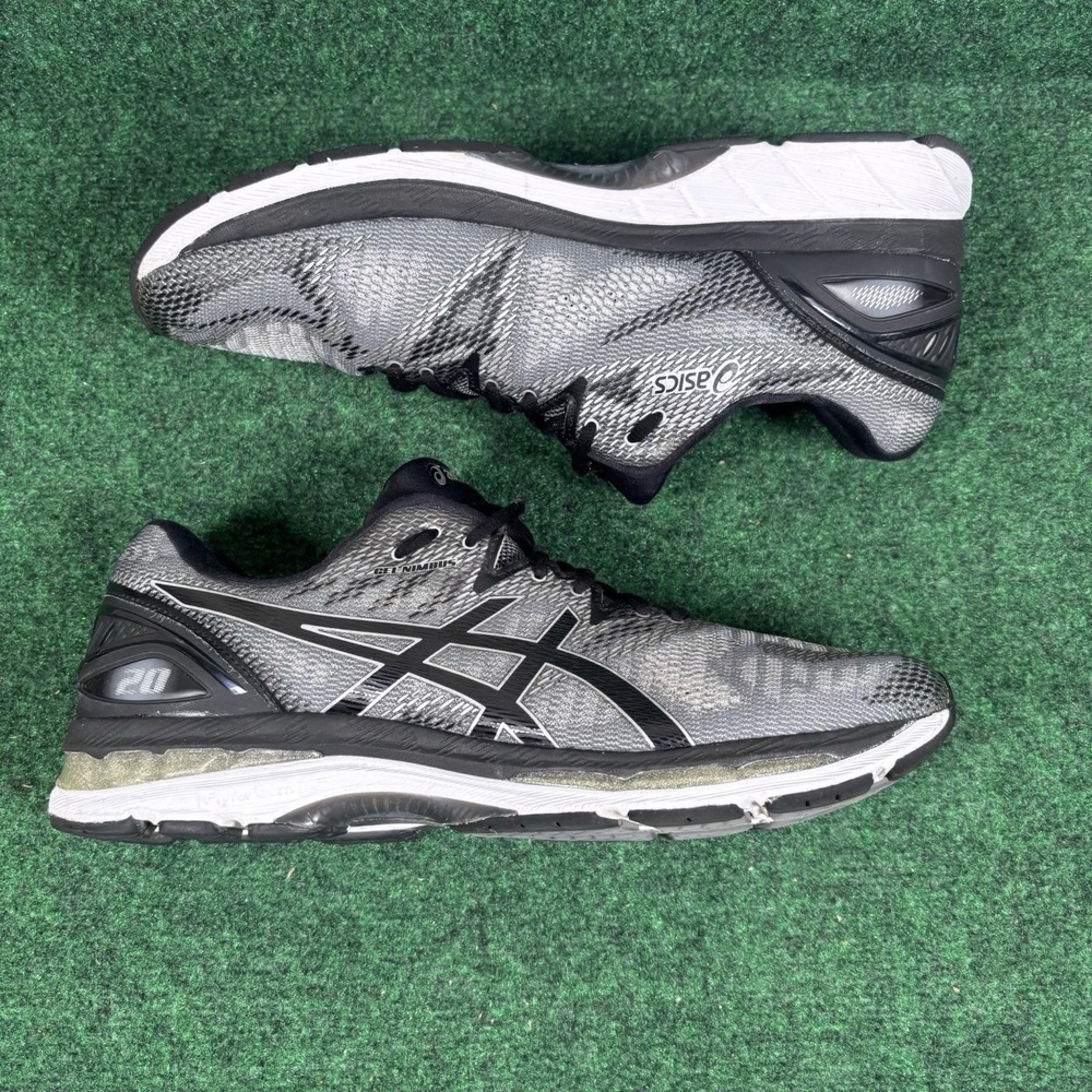 Size 15 - ASICS Men's Gel-Nimbus 20 Running Shoes Black/Carbon T800N-001